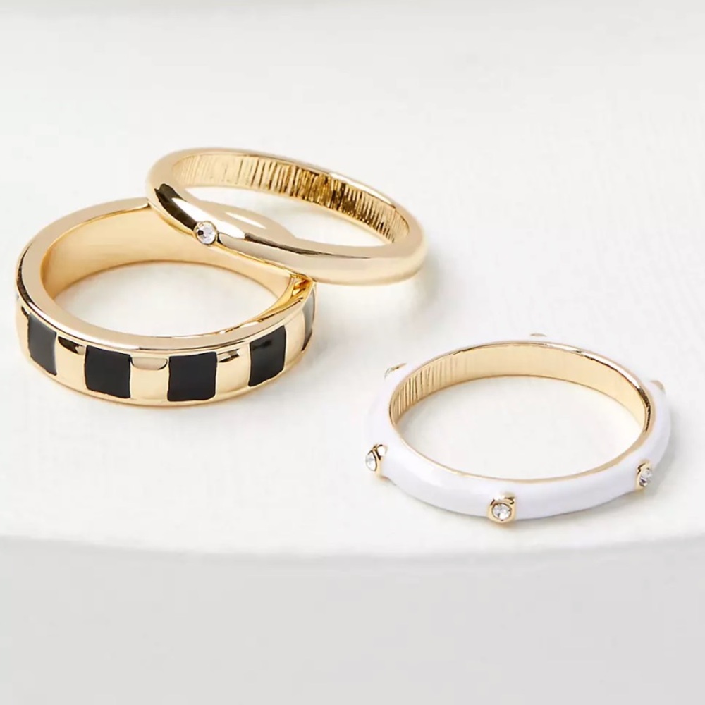LOFT Enamel Ring Set.  Size 7